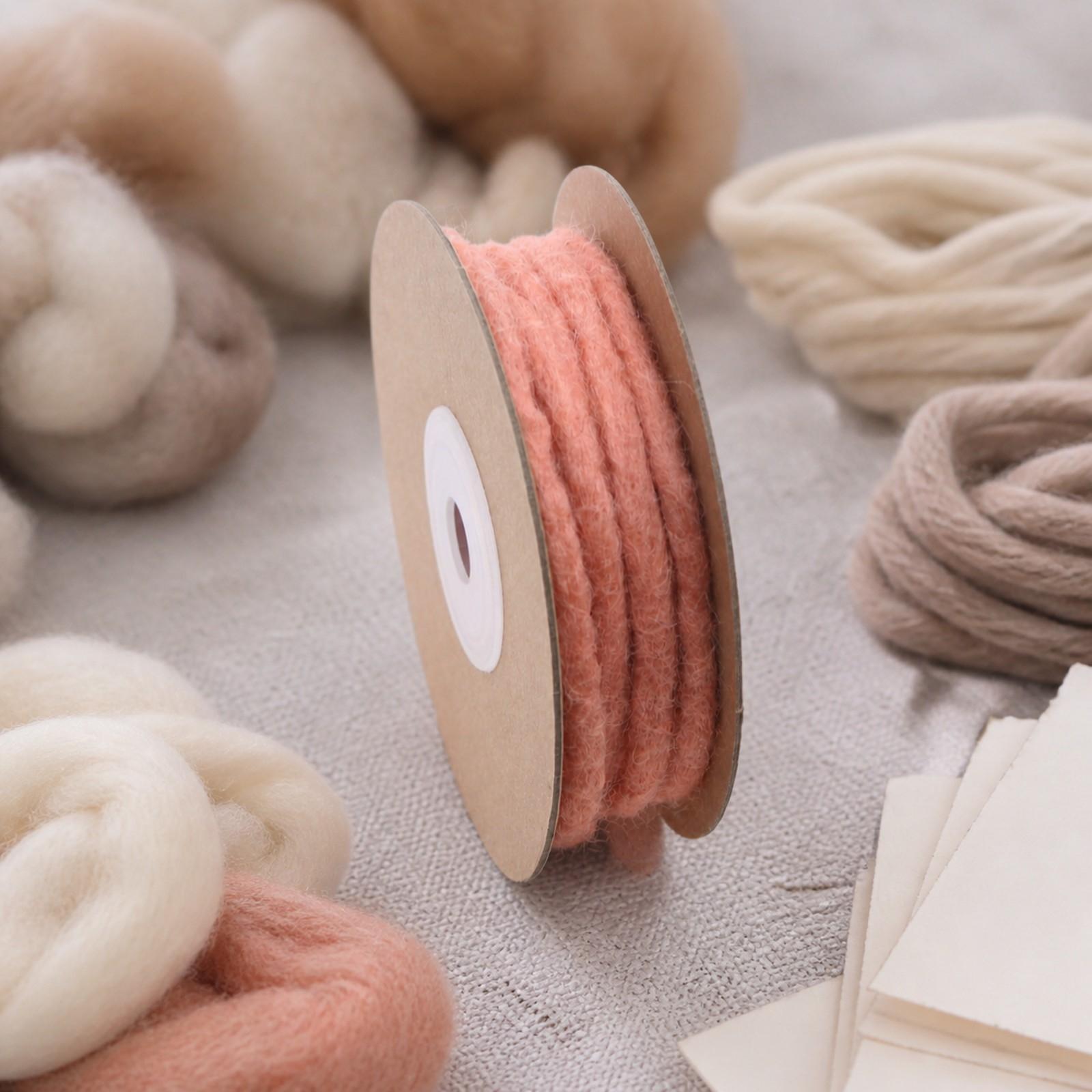 Cord Trim Twisted - Rond viltkoord van puur wol, 5