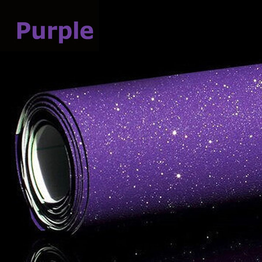 Glitter Vinyl Roll - 10/20/30/40/50/58X152 CM/Lot Paars Glitter Vinyl Film