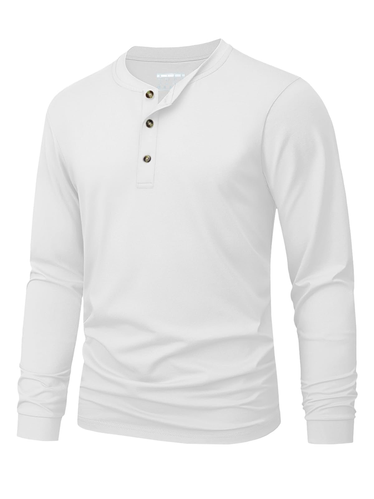 Embellish Knit - Henley-T-shirt voor heren Eenvoudige effen kleurprint