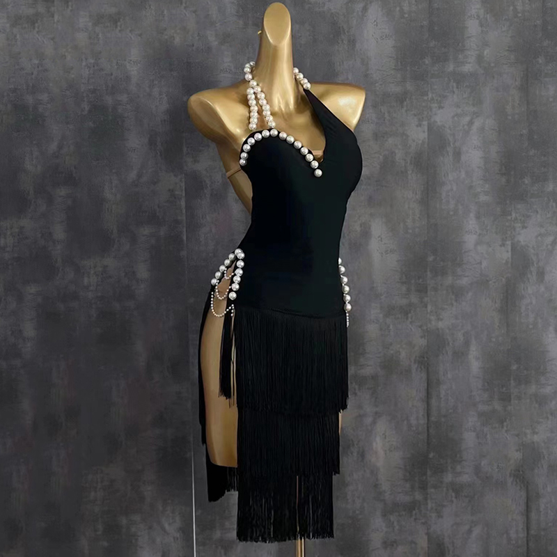 2025 High End Latin Dans Jurk  - Beaded Trim Fringe recensie en prijs
