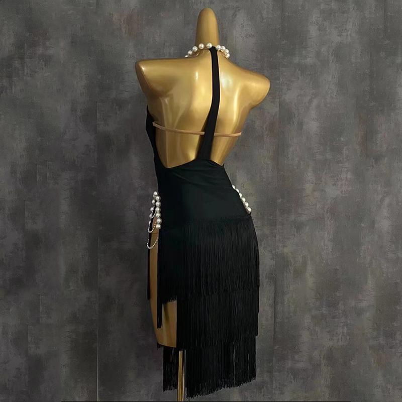 2025 High End Latin Dans Jurk  - Beaded Trim Fringe recensie en prijs