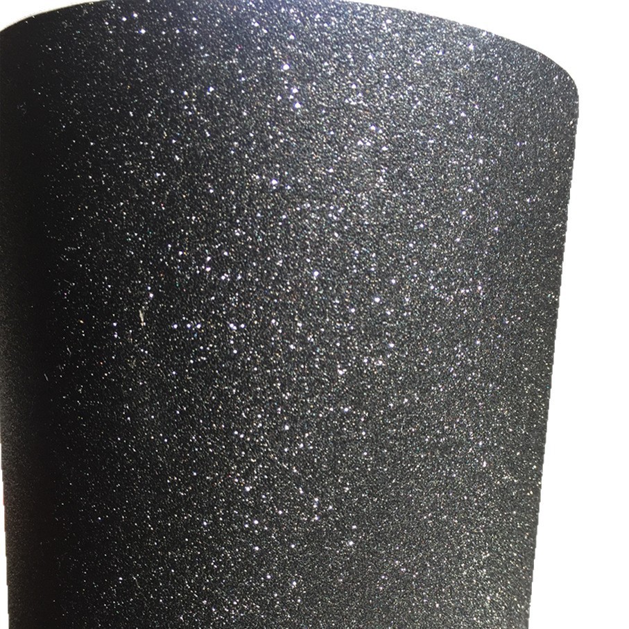 Premium Matte Zwarte Glitter V - Glitter Vinyl Roll recensie en prijs