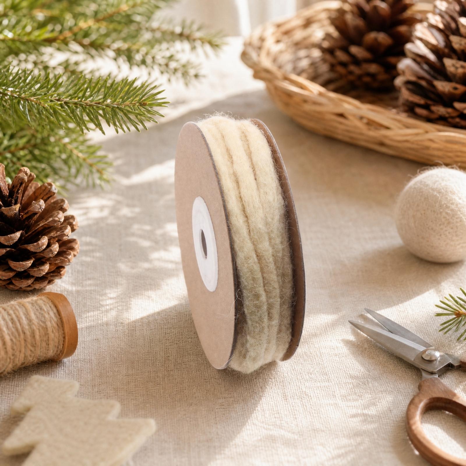 Rond viltkoord van puur wol, 5 - Cord Trim Twisted recensie en prijs
