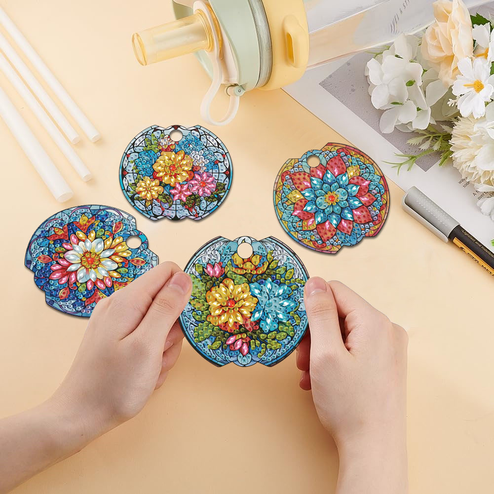4-delige bloemen DIY diamantku - Embellishment Crafts recensie en prijs