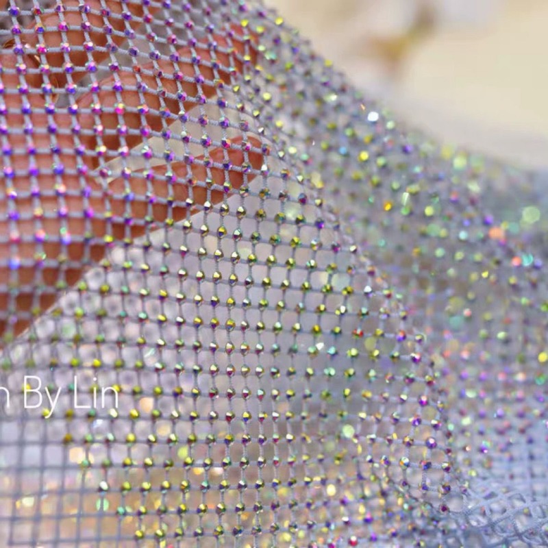 Mistlace Stretch Rhinestone Fi - Crystal Mesh Fabric recensie en prijs
