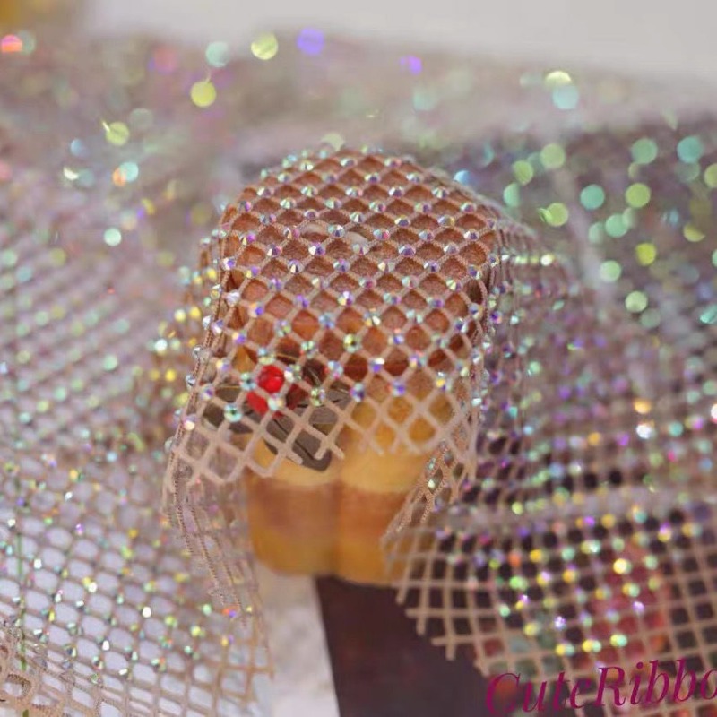 Mistlace Stretch Rhinestone Fi - Crystal Mesh Fabric recensie en prijs