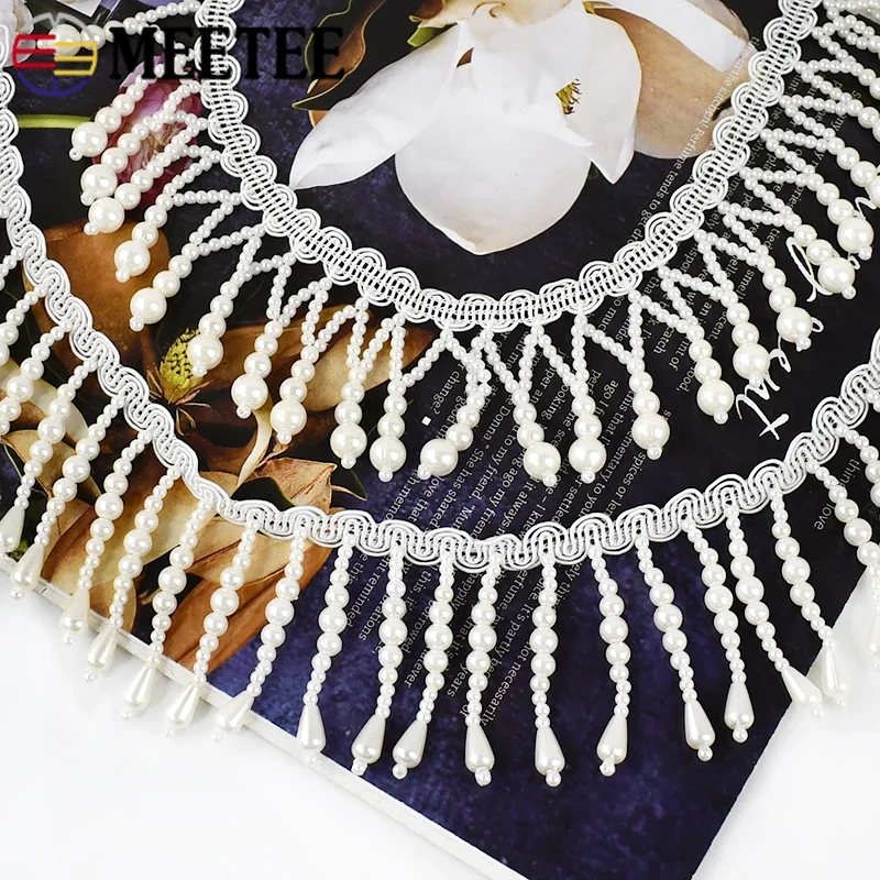 1/2Yards Parel Kralen Kwastje  - Beaded Trim Fringe recensie en prijs