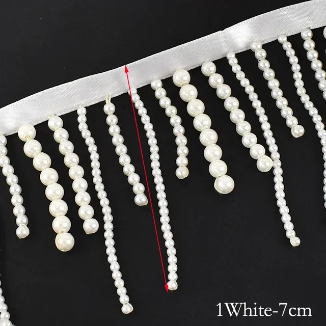 1/2Yards Parel Kralen Kwastje  - Beaded Trim Fringe recensie en prijs