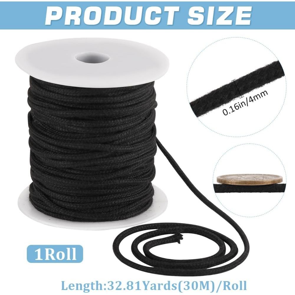 4mm 33 Yards Zwart Katoenen To - Cord Trim Twisted recensie en prijs