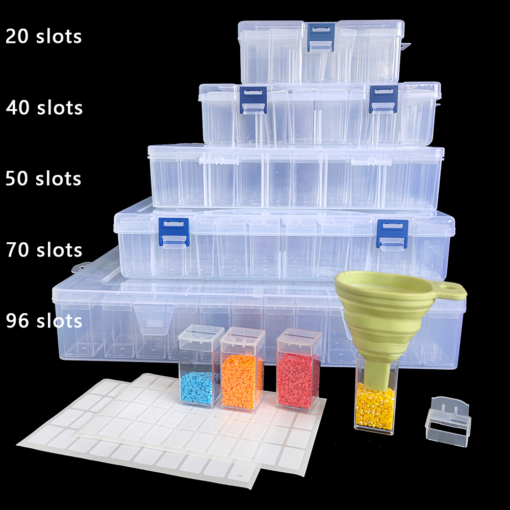Vierkante plastic opbergdoos v - Embroidery Embellishments recensie en prijs