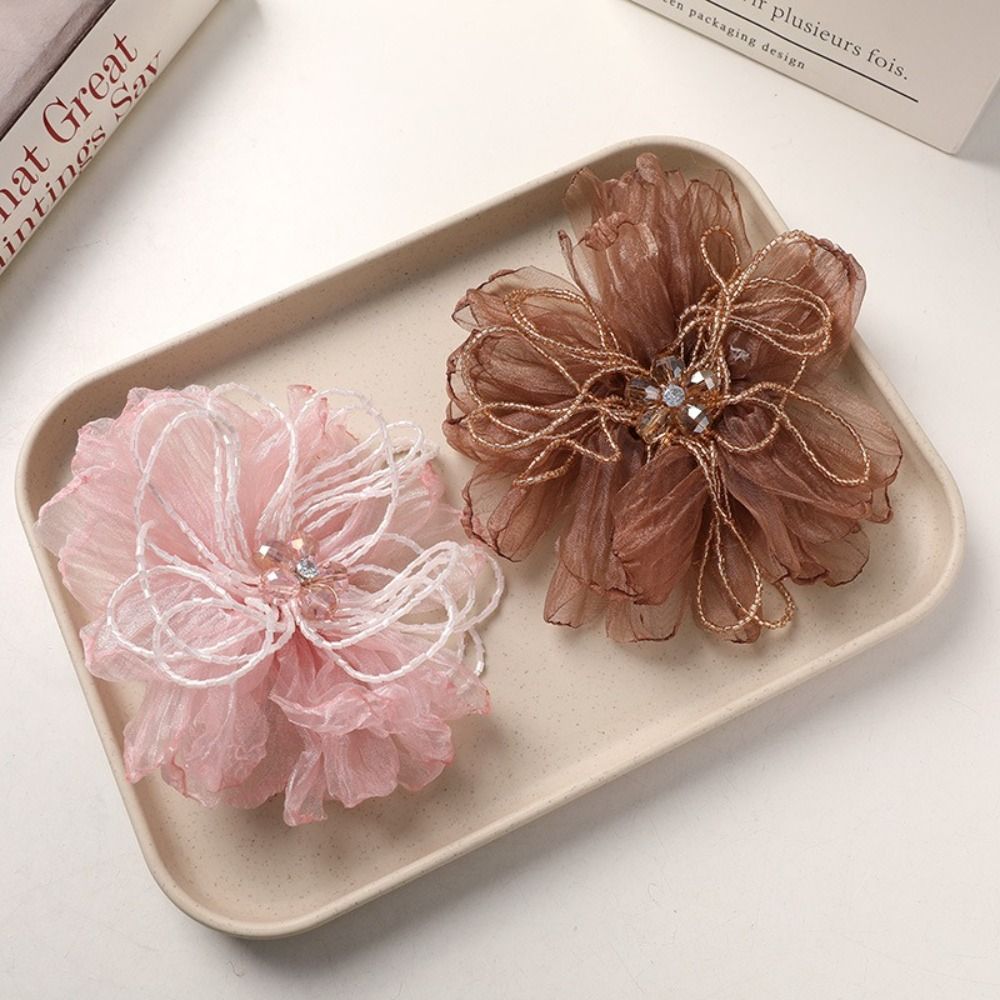 Organza Bloemenpatch met krale - Crystal Mesh Fabric recensie en prijs