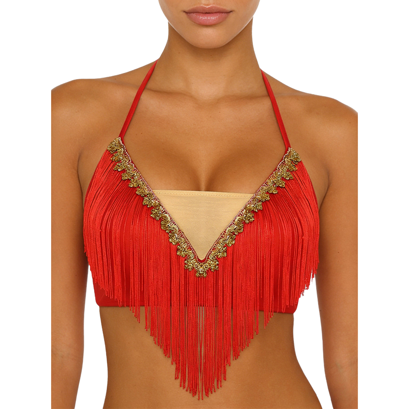 Vrouwen Lace-up Kwastje Buikda - Tassel Fringe Trim recensie en prijs